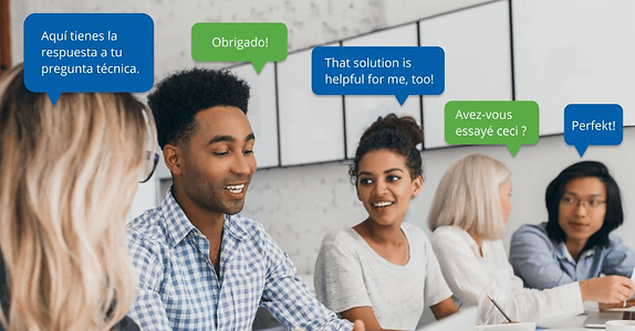 people seamlessly collaborating in different languages - iTalent Digital blog